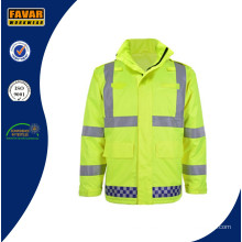 Chaqueta de policía impermeable del tráfico de Hi-Vis